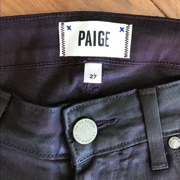 PAIGE Verdugo Ankle Coated Skinny Jeans Size 27 - Picture 5 of 8
